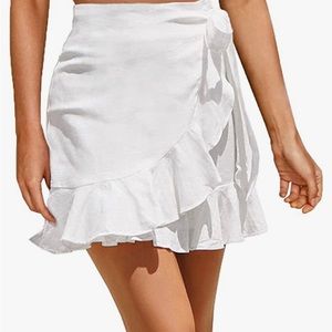 Aerie linen cotton wrap skirt